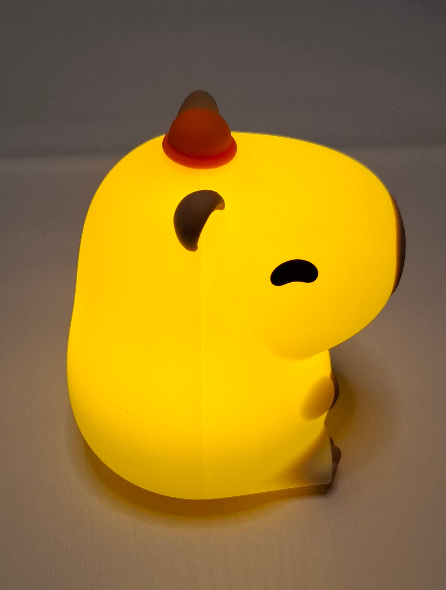 Cute Capybara Night Light Children's Silicone Nightlight Gift USB Rechargeable Animal Touch Bedside Sleep Lamp Decoration