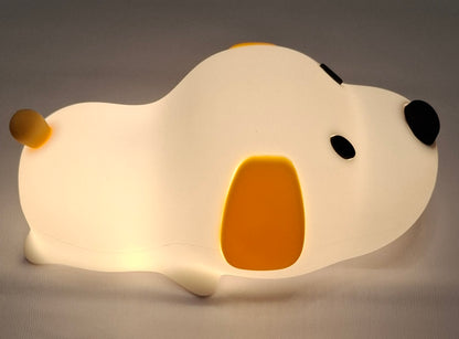 Puppy Lamp Silicone Dog LED Night Lights Touch Sensor Colors USB Rechargeable Bedside Mood Light for Children Baby Toy Gift