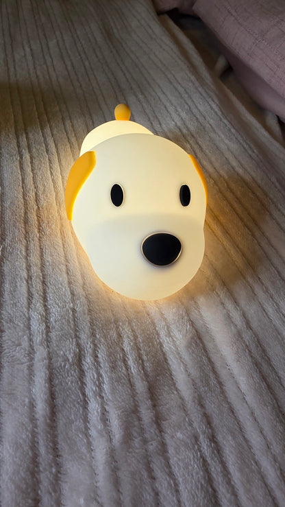 Puppy Lamp Silicone Dog LED Night Lights Touch Sensor Colors USB Rechargeable Bedside Mood Light for Children Baby Toy Gift