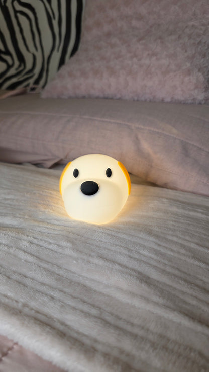 Puppy Lamp Silicone Dog LED Night Lights Touch Sensor Colors USB Rechargeable Bedside Mood Light for Children Baby Toy Gift