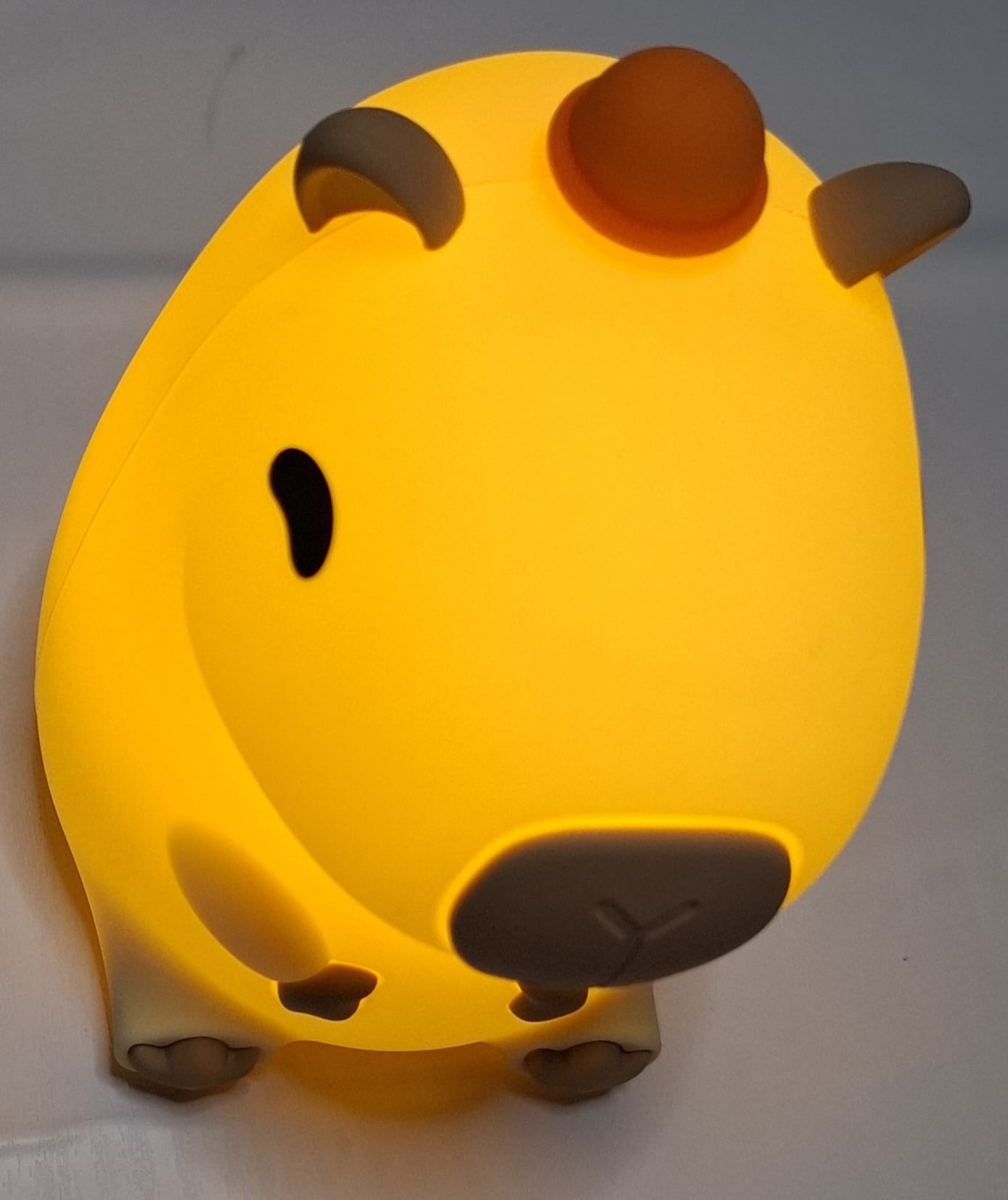 Cute Capybara Night Light Children's Silicone Nightlight Gift USB Rechargeable Animal Touch Bedside Sleep Lamp Decoration