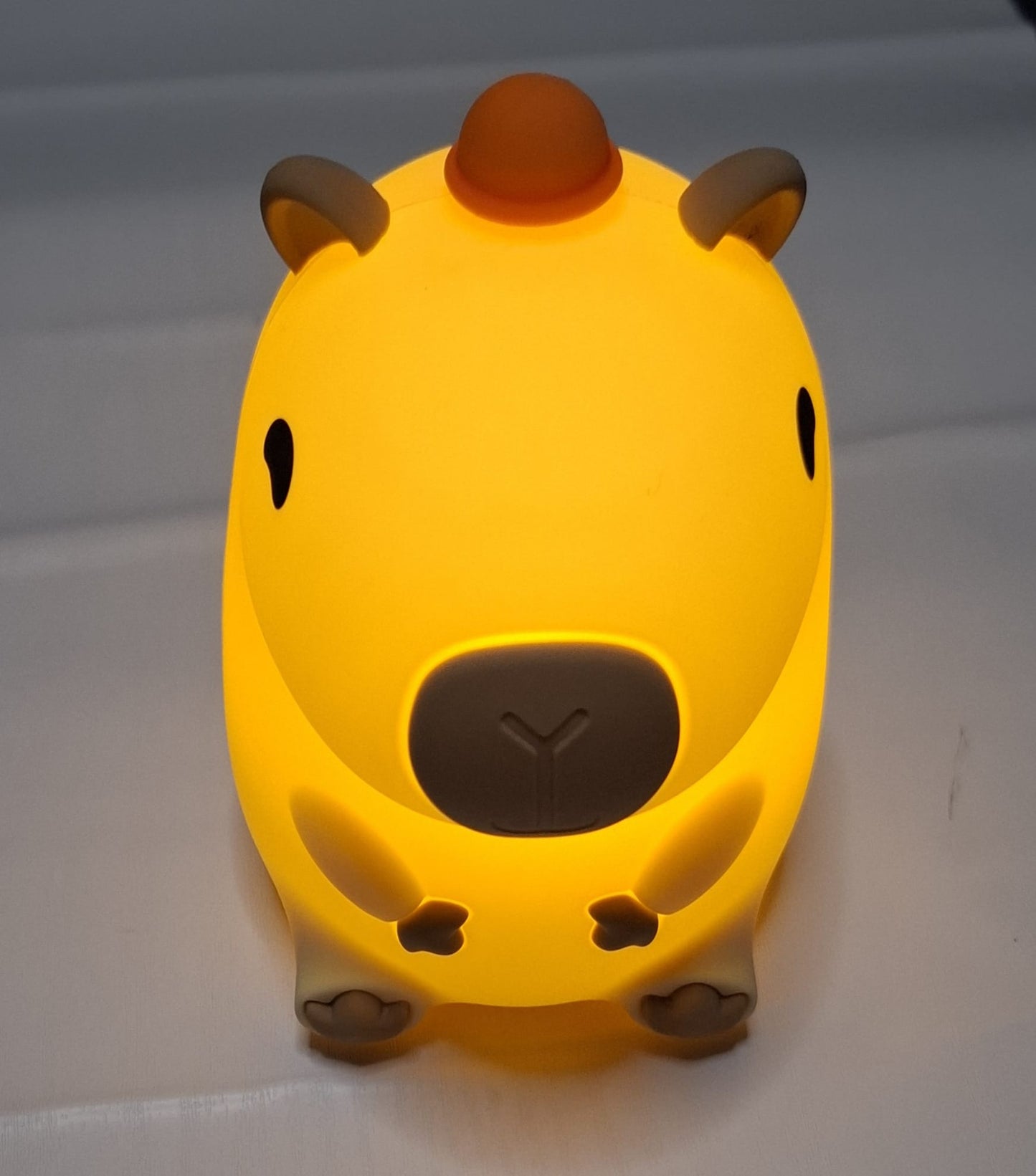 Cute Capybara Night Light Children's Silicone Nightlight Gift USB Rechargeable Animal Touch Bedside Sleep Lamp Decoration